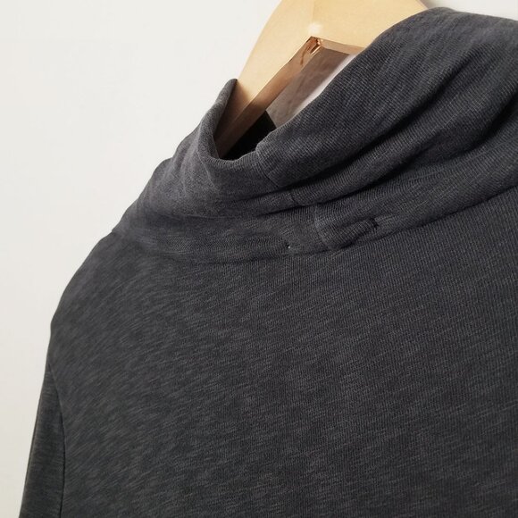 James Perse Funnel Neck 100% Supima Cotton Sweatshirt Top S 3/4 Sleeves Designer - Picture 13 of 14